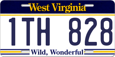 WV license plate 1TH828