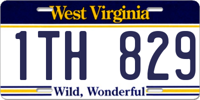 WV license plate 1TH829