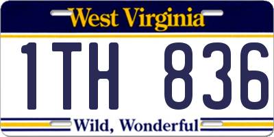 WV license plate 1TH836