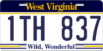 WV license plate 1TH837