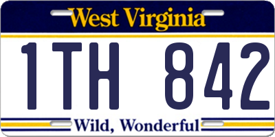 WV license plate 1TH842