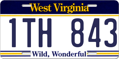 WV license plate 1TH843