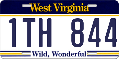 WV license plate 1TH844