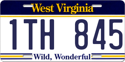 WV license plate 1TH845