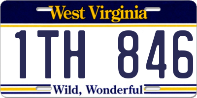 WV license plate 1TH846