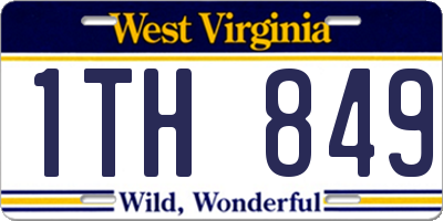 WV license plate 1TH849