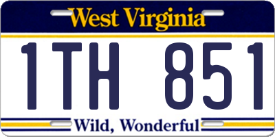WV license plate 1TH851