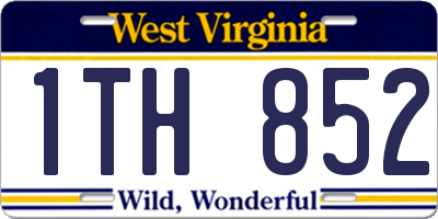 WV license plate 1TH852