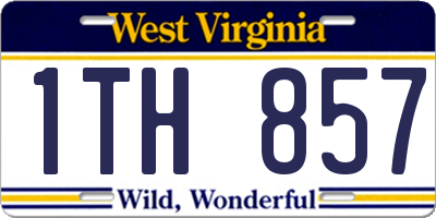 WV license plate 1TH857