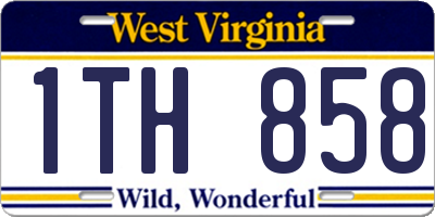 WV license plate 1TH858