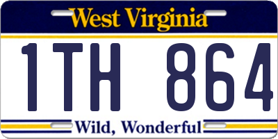 WV license plate 1TH864