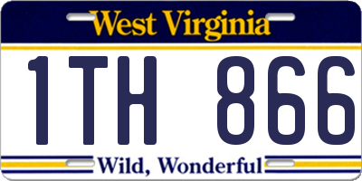 WV license plate 1TH866