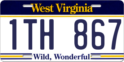 WV license plate 1TH867