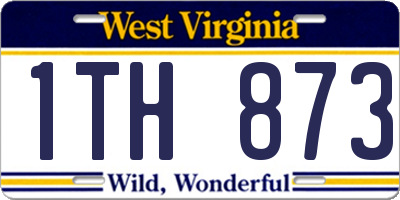 WV license plate 1TH873