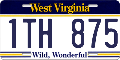 WV license plate 1TH875