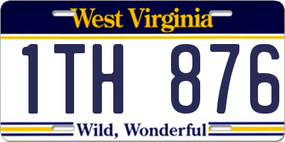 WV license plate 1TH876