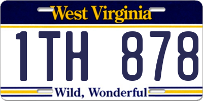 WV license plate 1TH878