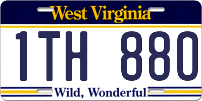 WV license plate 1TH880