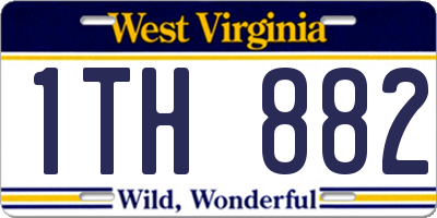 WV license plate 1TH882