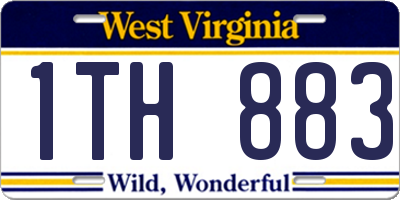 WV license plate 1TH883
