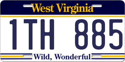 WV license plate 1TH885