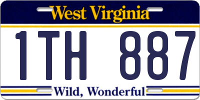 WV license plate 1TH887