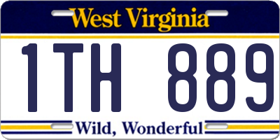 WV license plate 1TH889