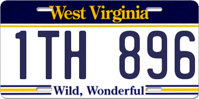 WV license plate 1TH896