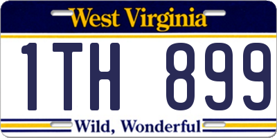 WV license plate 1TH899
