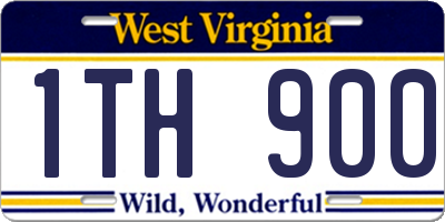 WV license plate 1TH900