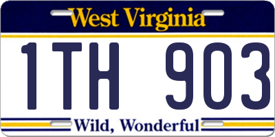 WV license plate 1TH903