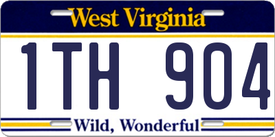 WV license plate 1TH904