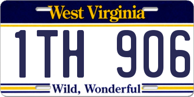 WV license plate 1TH906
