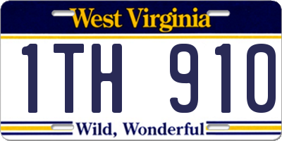 WV license plate 1TH910