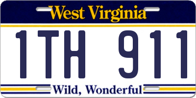 WV license plate 1TH911