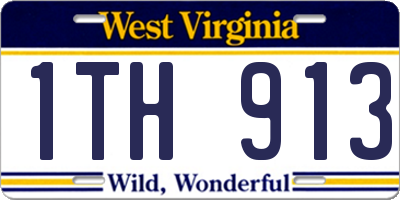 WV license plate 1TH913