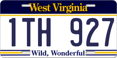WV license plate 1TH927