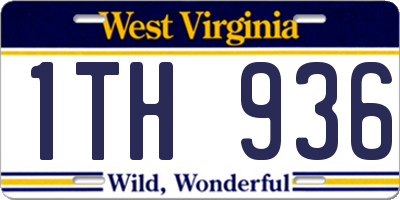 WV license plate 1TH936