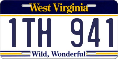 WV license plate 1TH941