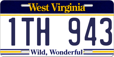 WV license plate 1TH943