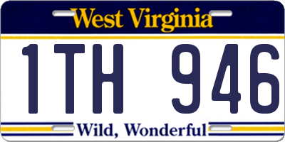 WV license plate 1TH946