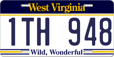 WV license plate 1TH948