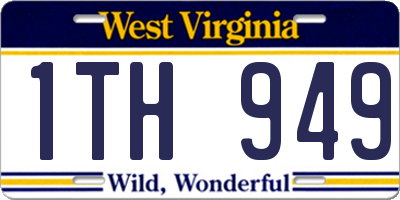 WV license plate 1TH949