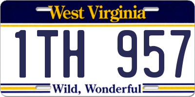 WV license plate 1TH957