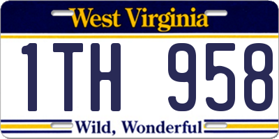 WV license plate 1TH958