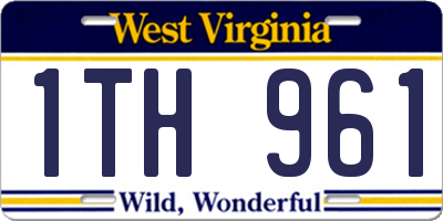 WV license plate 1TH961