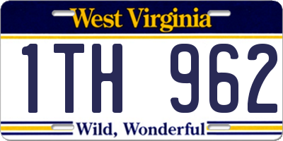 WV license plate 1TH962