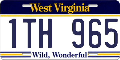 WV license plate 1TH965