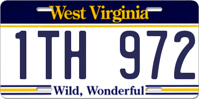 WV license plate 1TH972