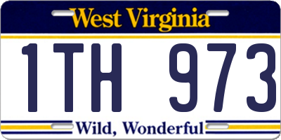 WV license plate 1TH973